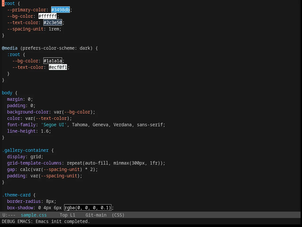 Base16 Framer Theme in css-mode