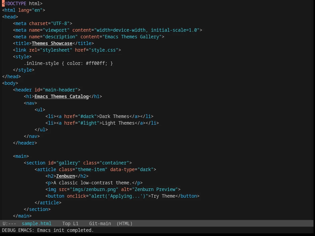 Base16 Framer Theme in html-mode