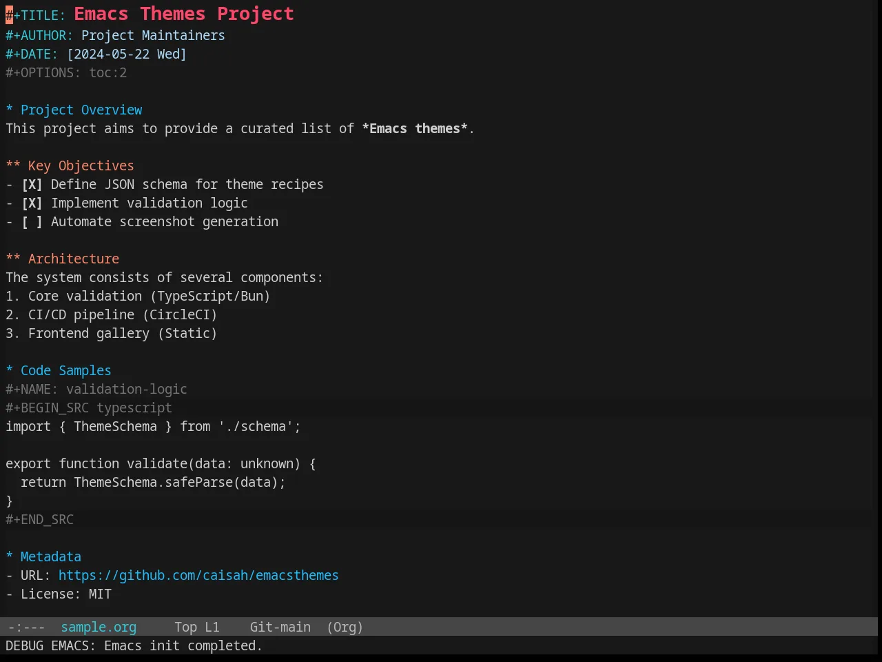 Base16 Framer Theme in org-mode