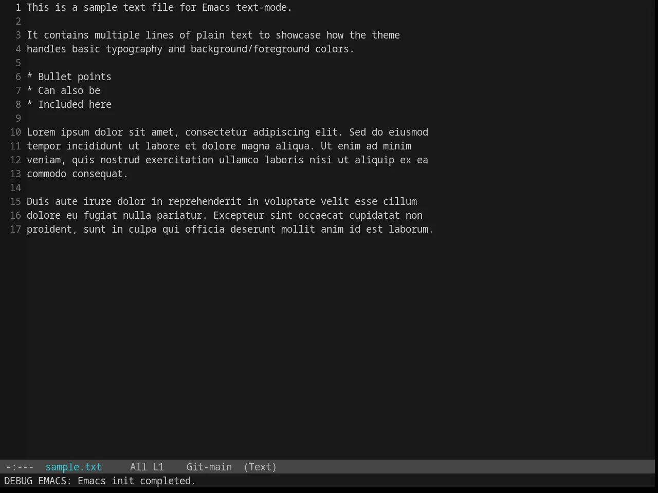 Base16 Framer Theme in text-mode