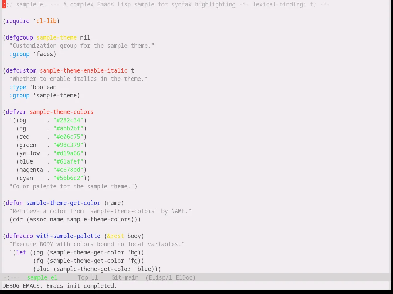 Base16 Fruit Soda Theme in emacs-lisp-mode