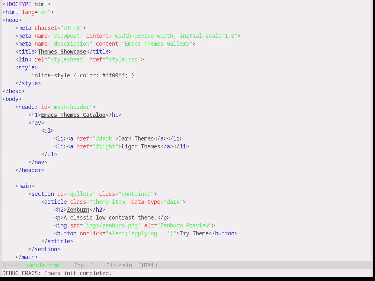 Base16 Fruit Soda Theme in html-mode