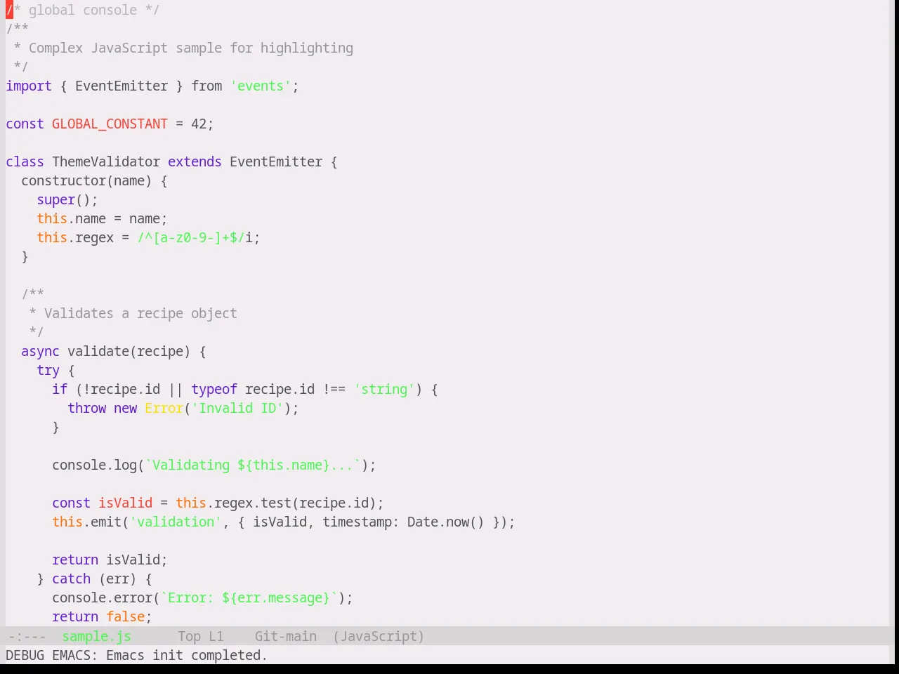 Base16 Fruit Soda Theme in javascript-mode