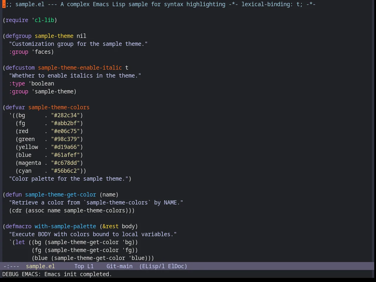Base16 Gigavolt Theme in emacs-lisp-mode
