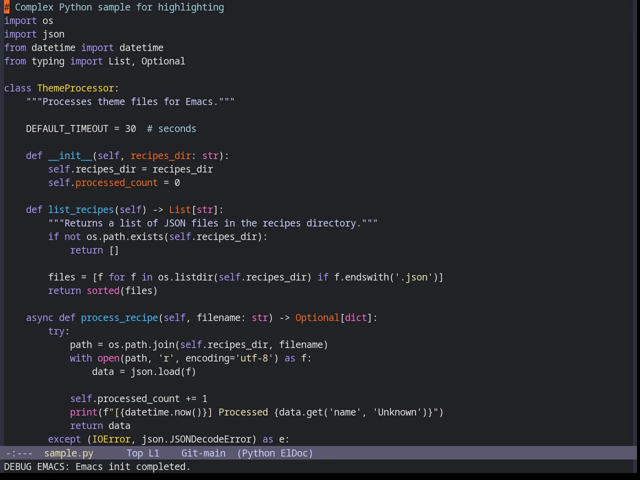 Base16 Gigavolt Theme in python-mode