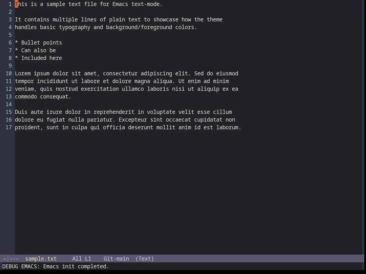 Base16 Gigavolt Theme in text-mode