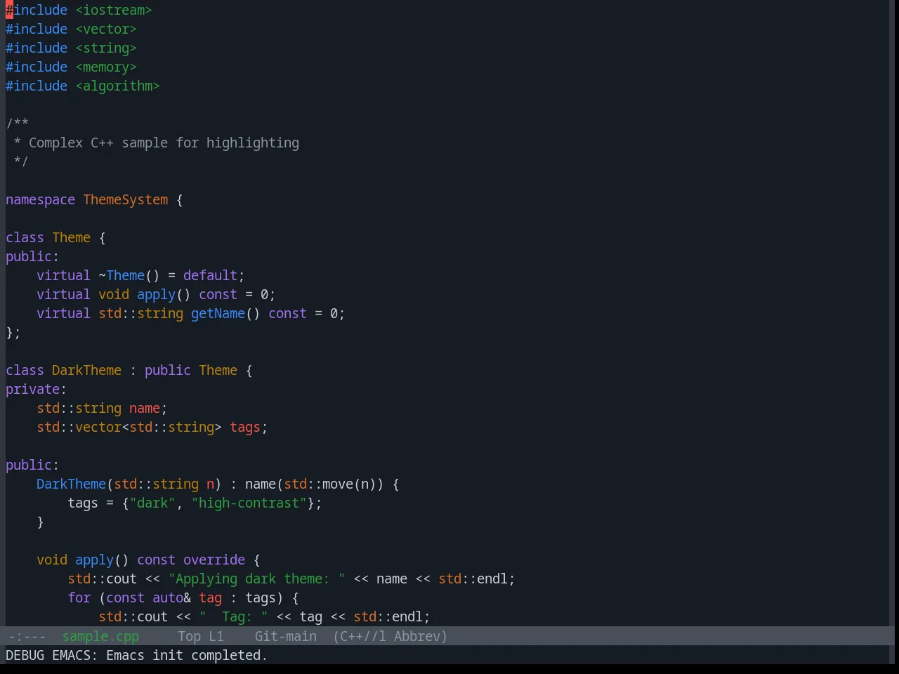 Base16 Github Dark Theme in c++-mode
