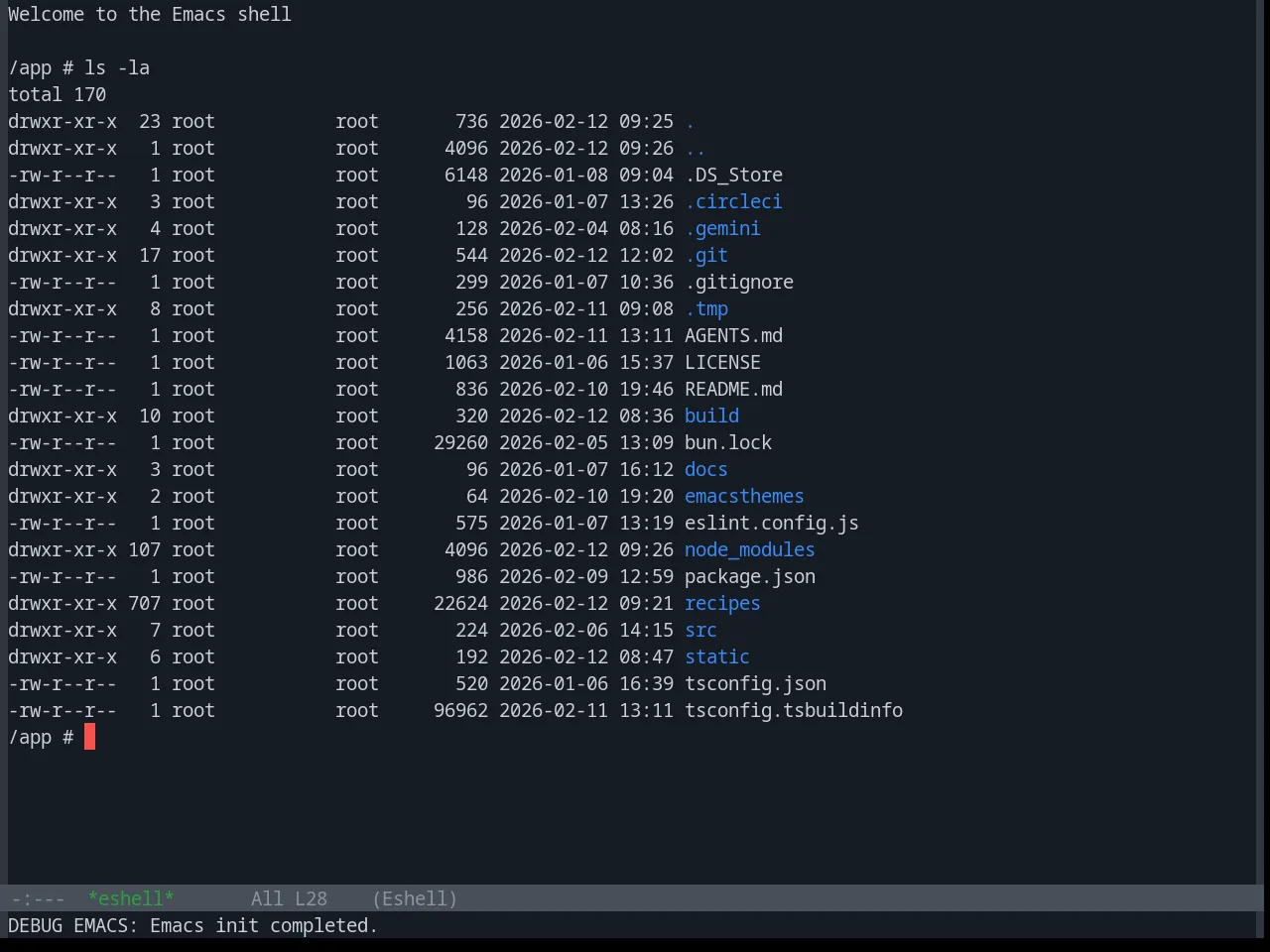 Base16 Github Dark Theme in eshell