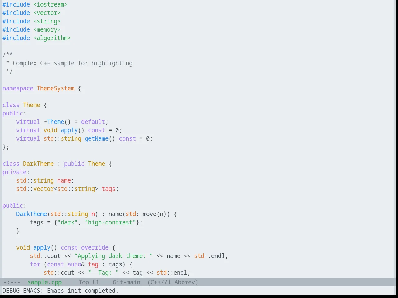 Base16 Github Theme in c++-mode