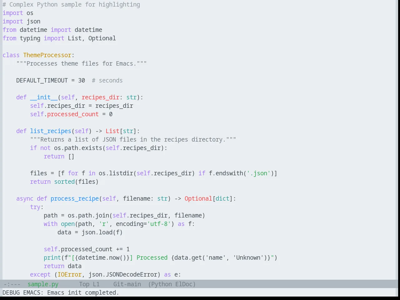 Base16 Github Theme in python-mode