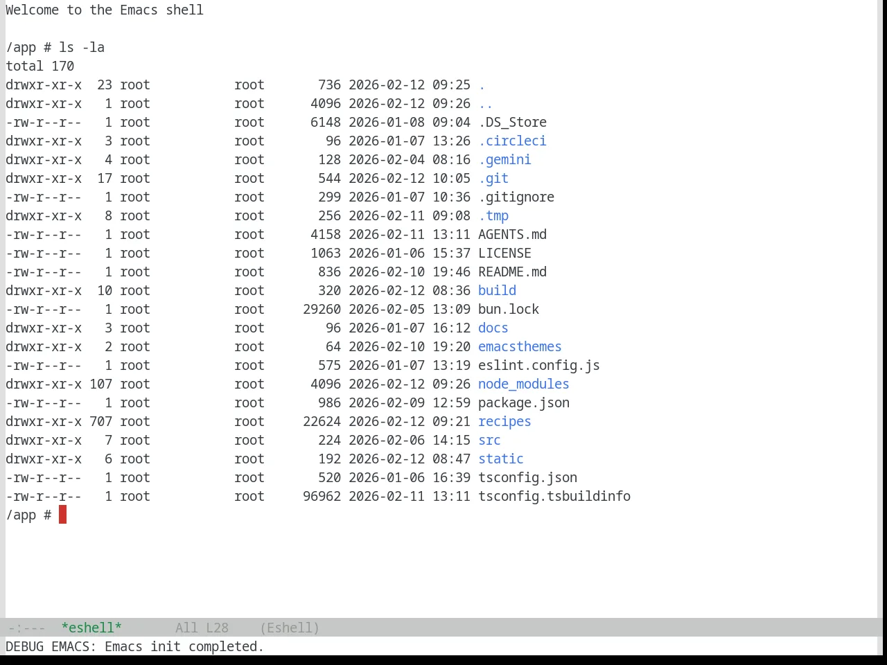 Base16 Google Light Theme in eshell