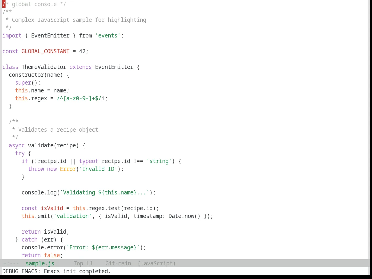 Base16 Google Light Theme in javascript-mode