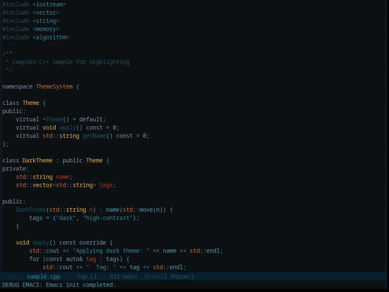 Base16 Gotham Theme in c++-mode