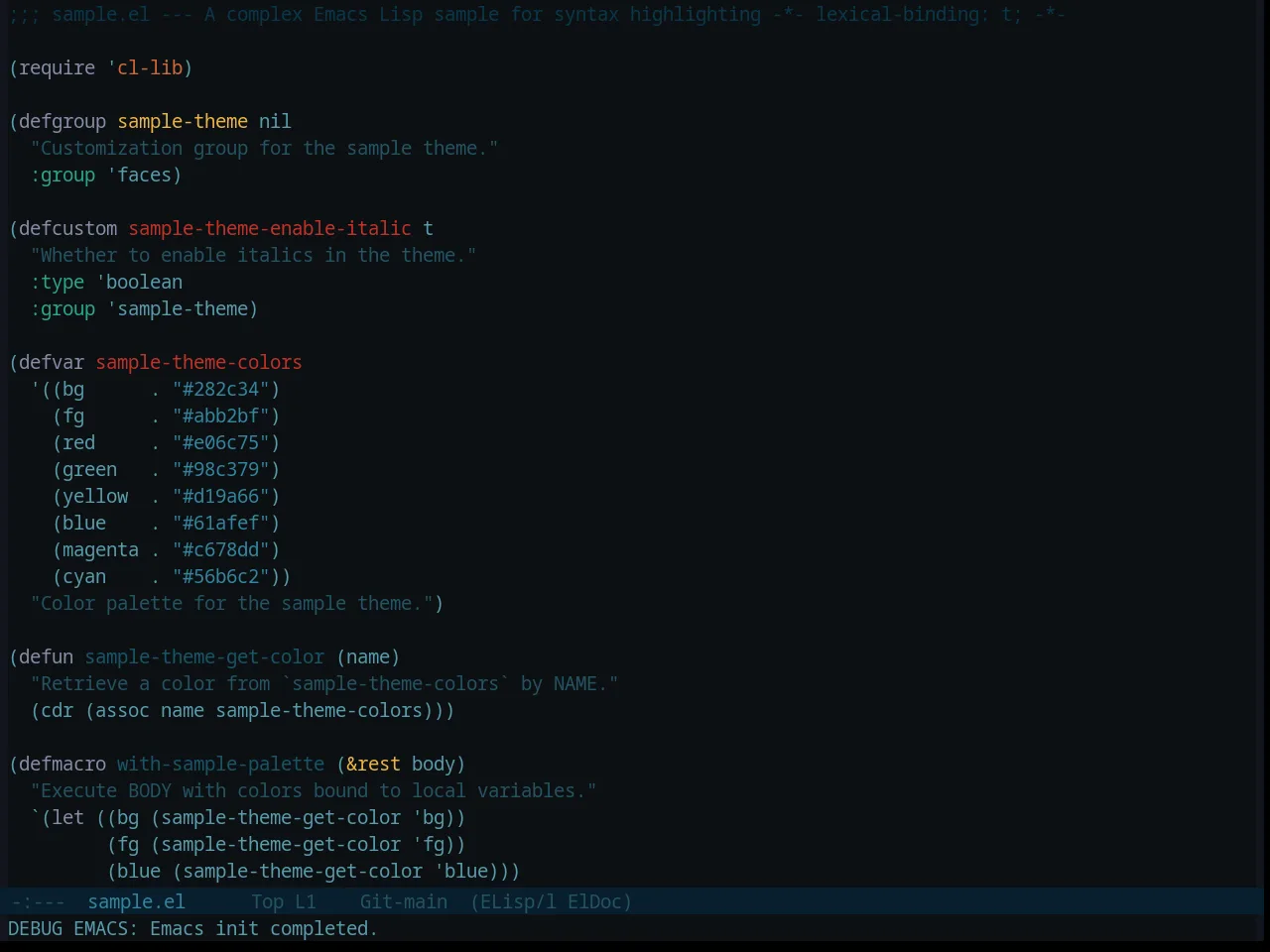 Base16 Gotham Theme in emacs-lisp-mode
