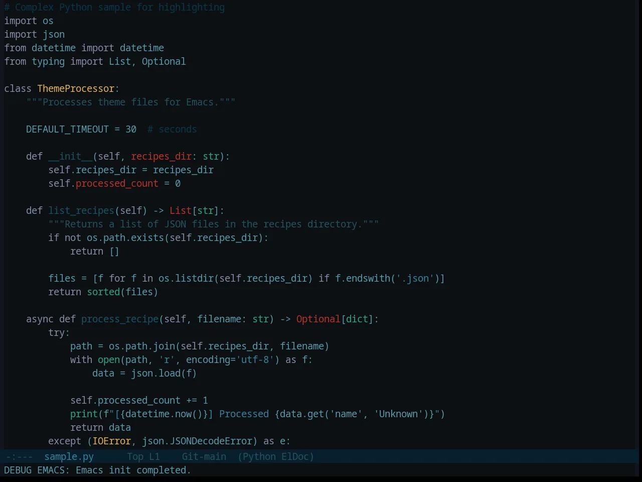 Base16 Gotham Theme in python-mode