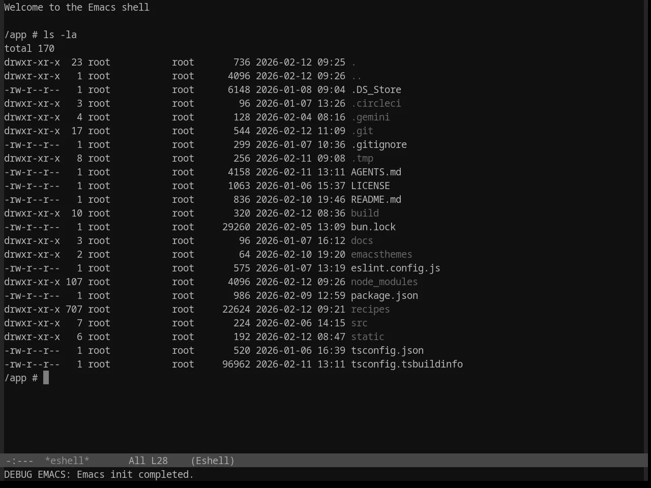 Base16 Grayscale Dark Theme in eshell