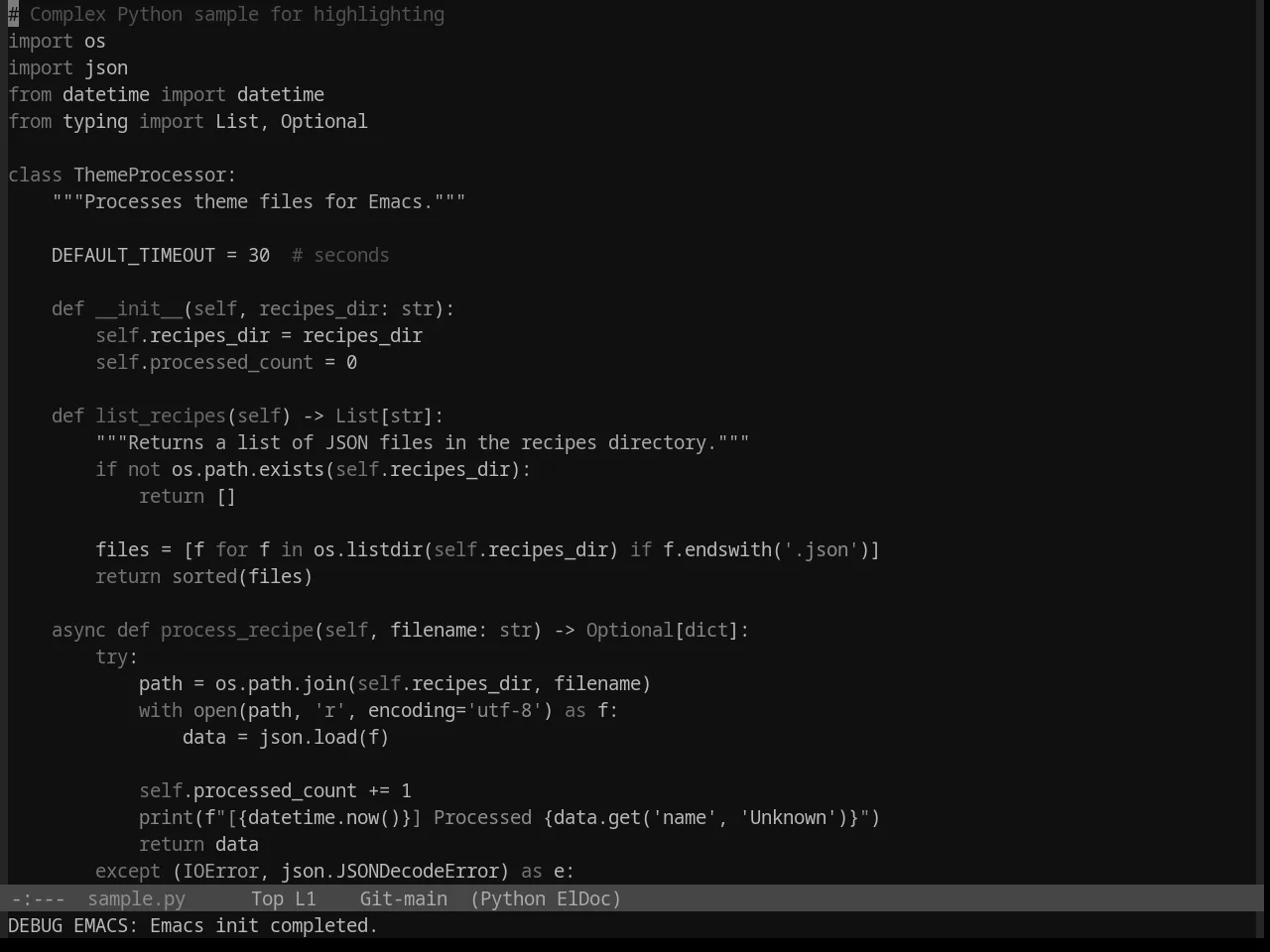 Base16 Grayscale Dark Theme in python-mode