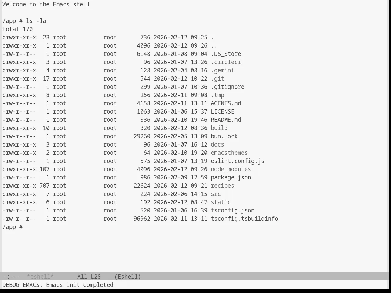 Base16 Grayscale Light Theme in eshell