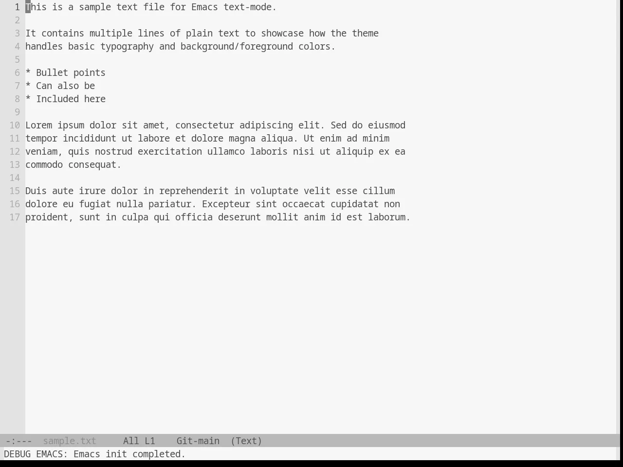 Base16 Grayscale Light Theme in text-mode