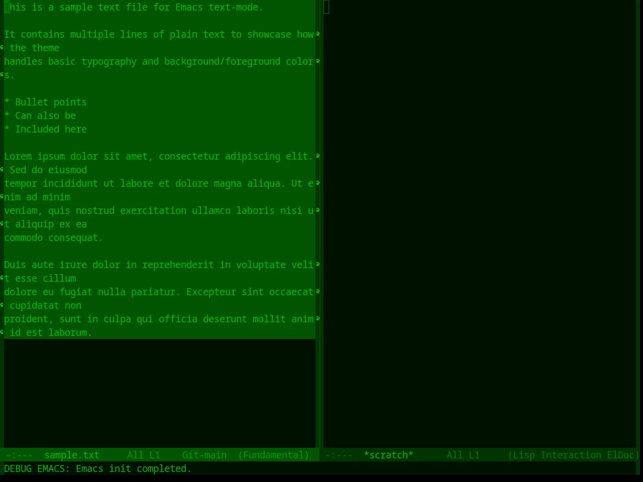 Base16 Greenscreen Theme in fundamental-mode