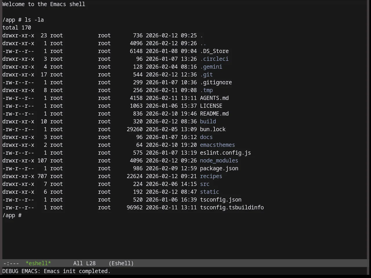 Base16 Gruber Theme in eshell