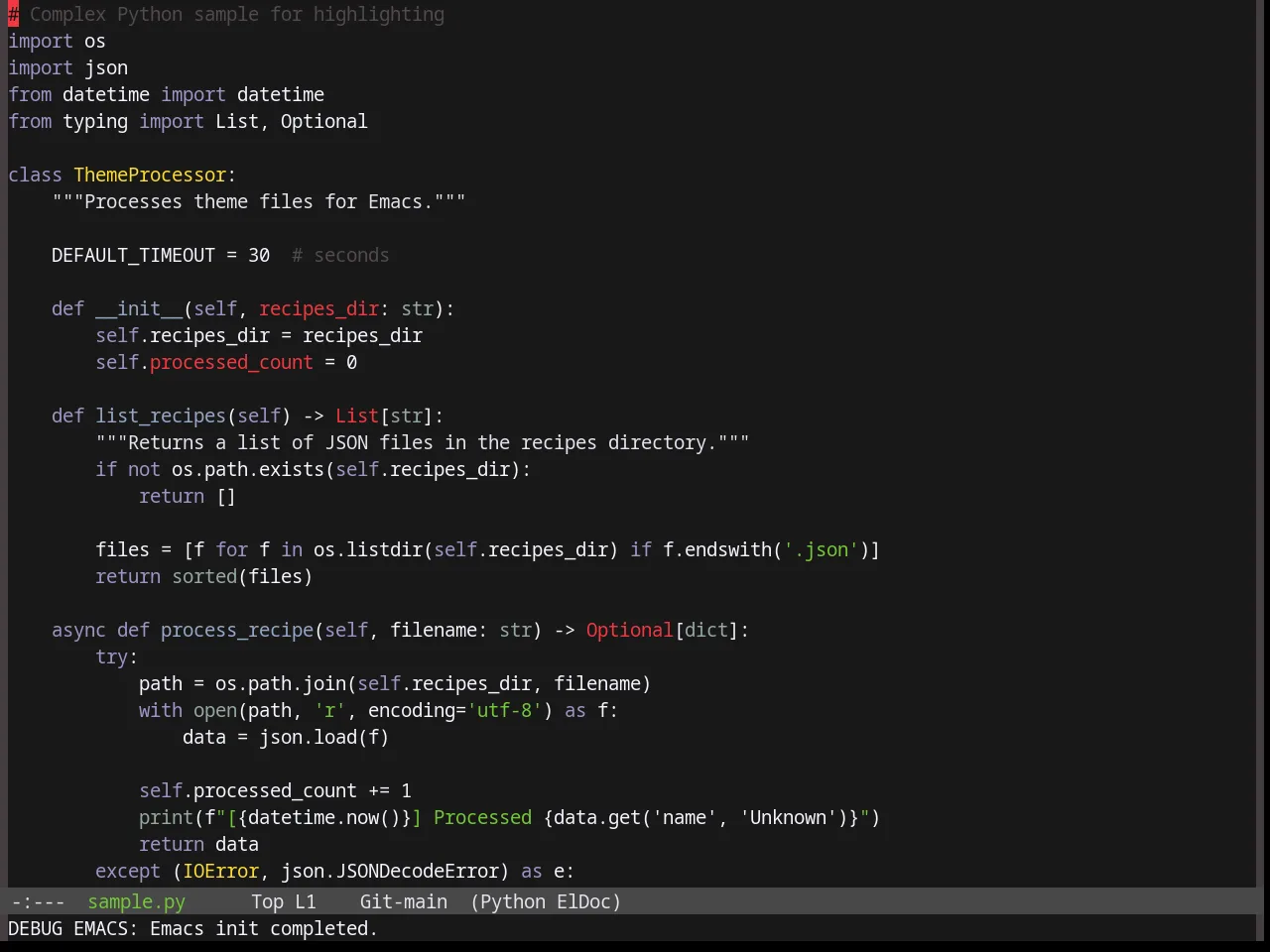Base16 Gruber Theme in python-mode