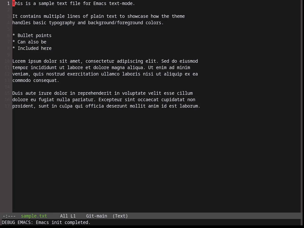 Base16 Gruber Theme in text-mode