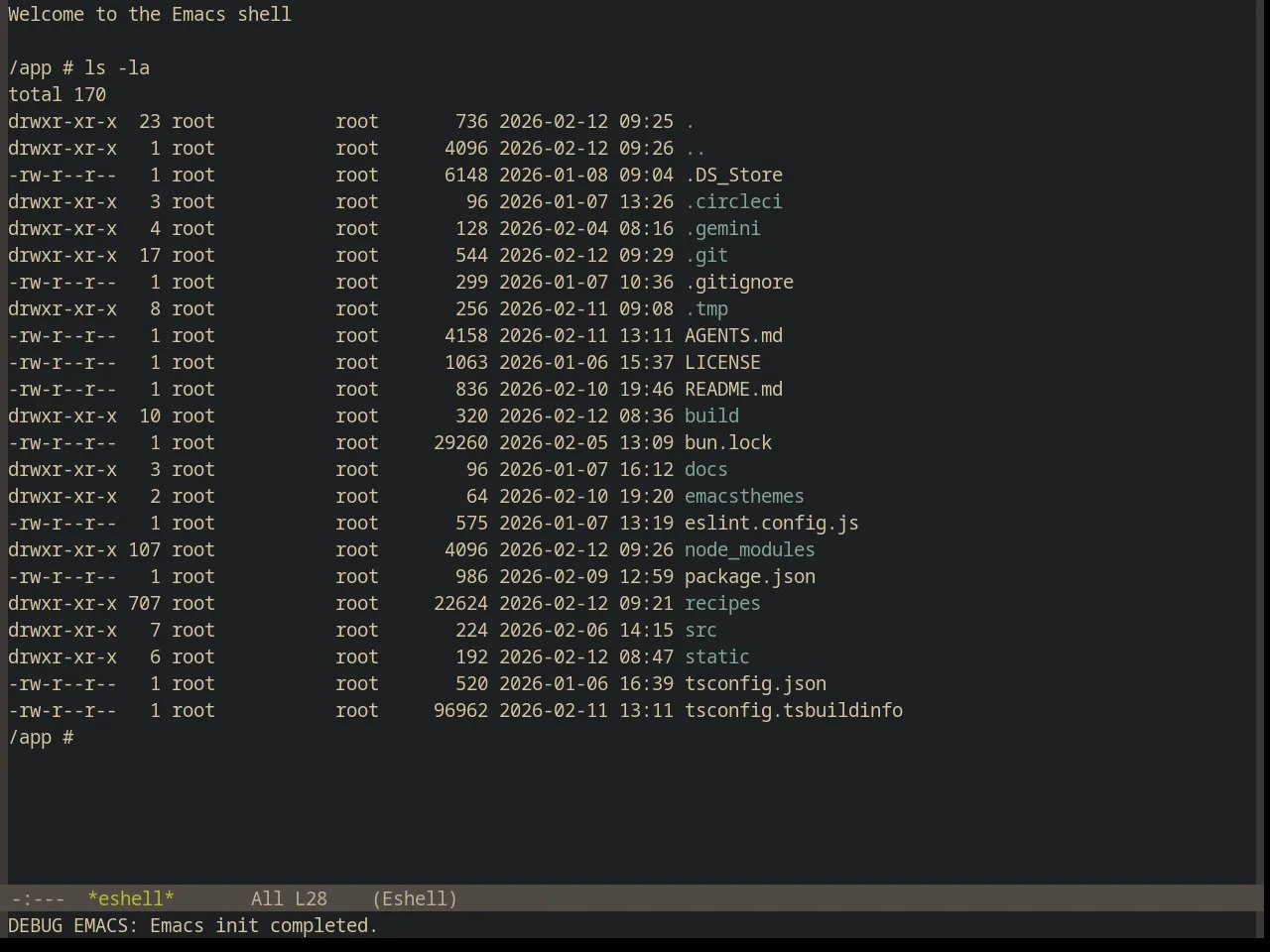 Base16 Gruvbox Dark Hard Theme in eshell