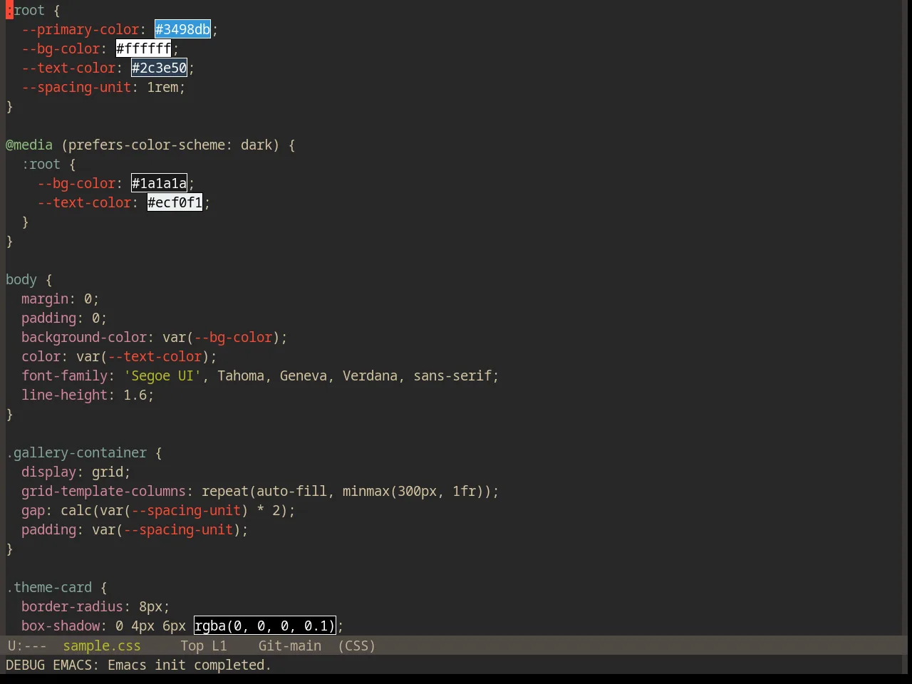Base16 Gruvbox Dark Medium Theme in css-mode