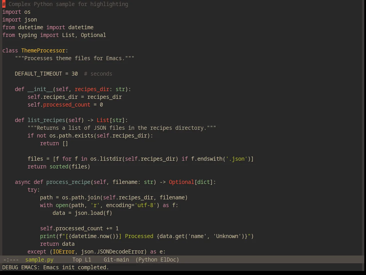 Base16 Gruvbox Dark Medium Theme in python-mode