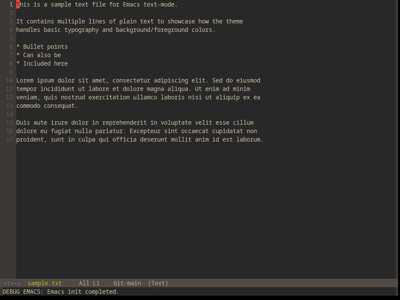 Base16 Gruvbox Dark Medium Theme in text-mode