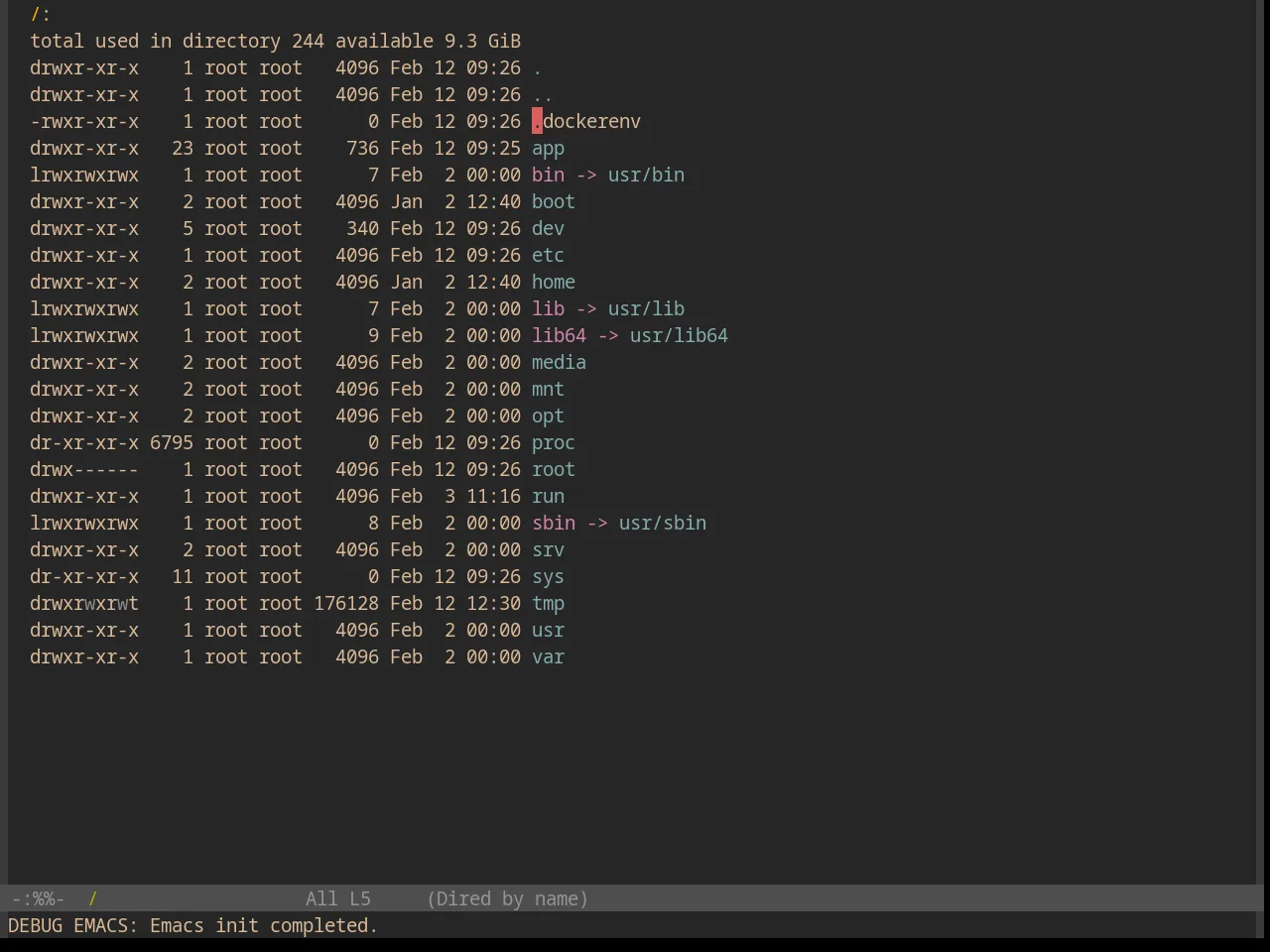 Base16 Gruvbox Dark Pale Theme in dired