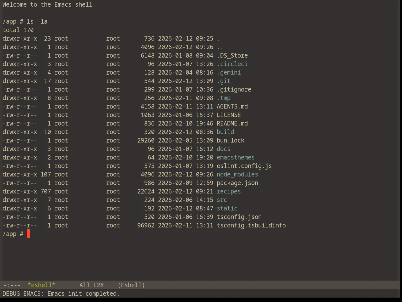 Base16 Gruvbox Dark Soft Theme in eshell