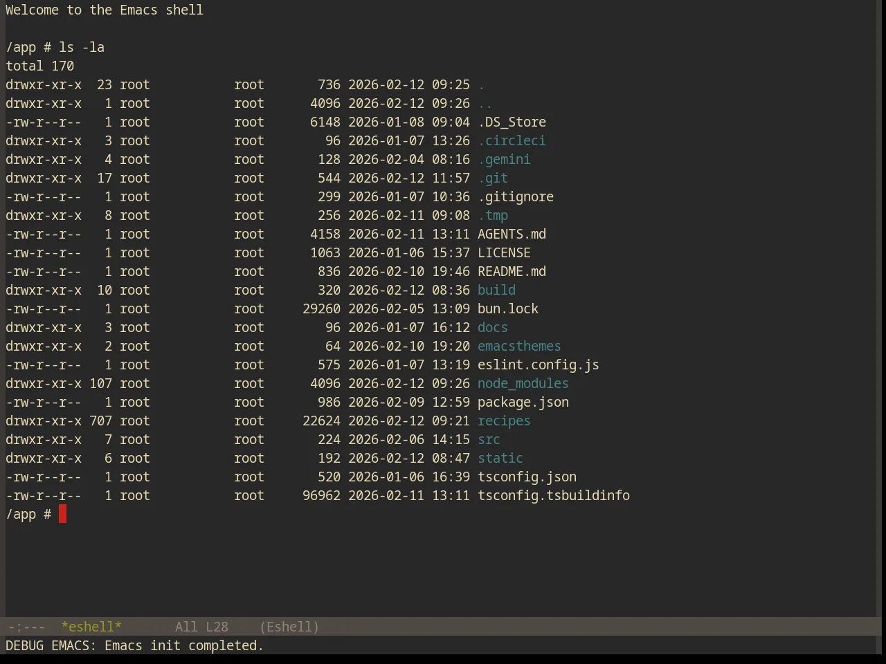 Base16 Gruvbox Dark Theme in eshell