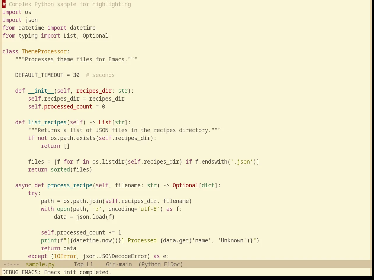 Base16 Gruvbox Light Hard Theme in python-mode