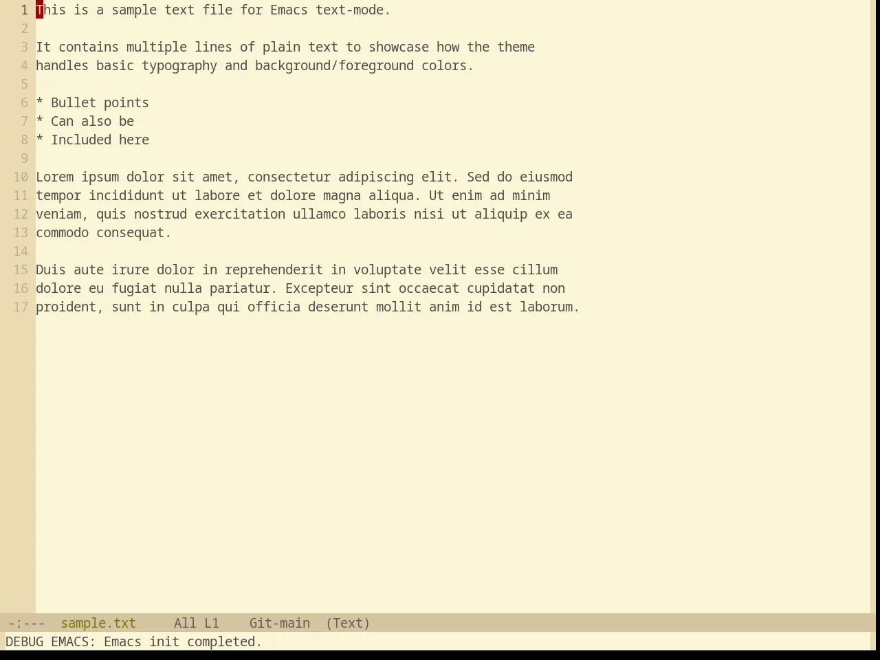 Base16 Gruvbox Light Hard Theme in text-mode