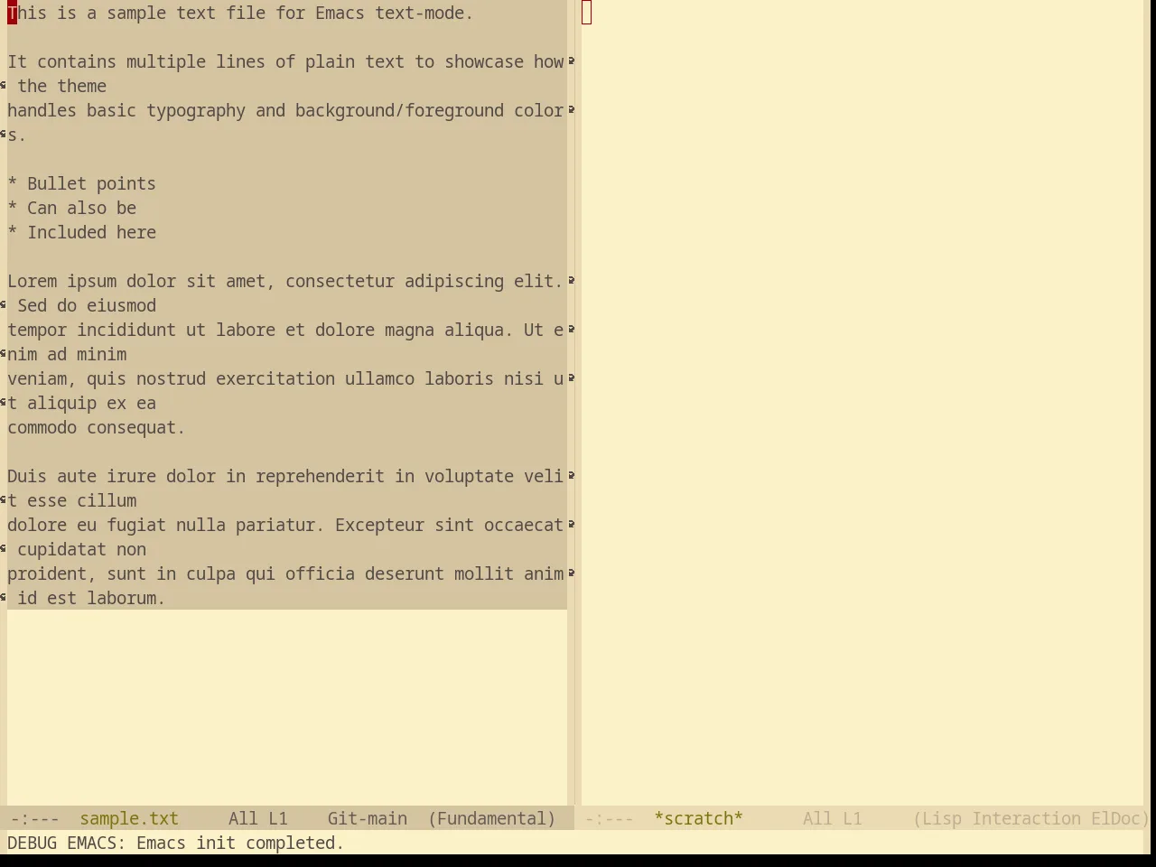 Base16 Gruvbox Light Medium Theme in fundamental-mode