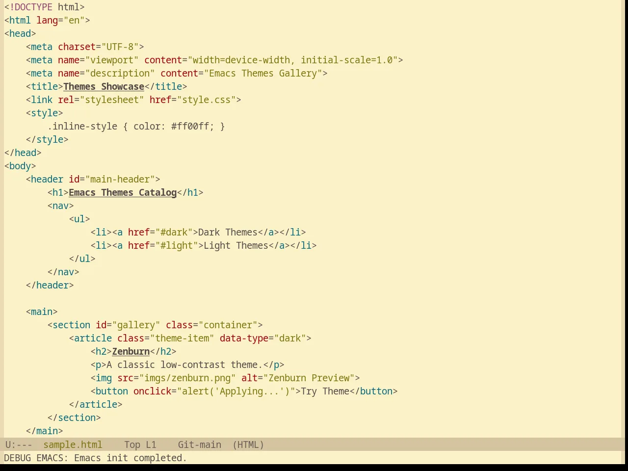 Base16 Gruvbox Light Medium Theme in html-mode