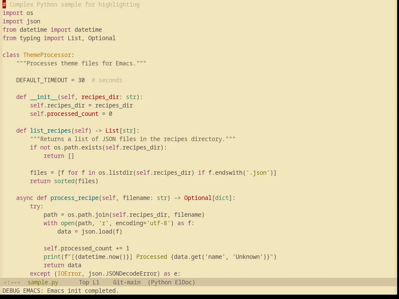 Base16 Gruvbox Light Soft Theme in python-mode
