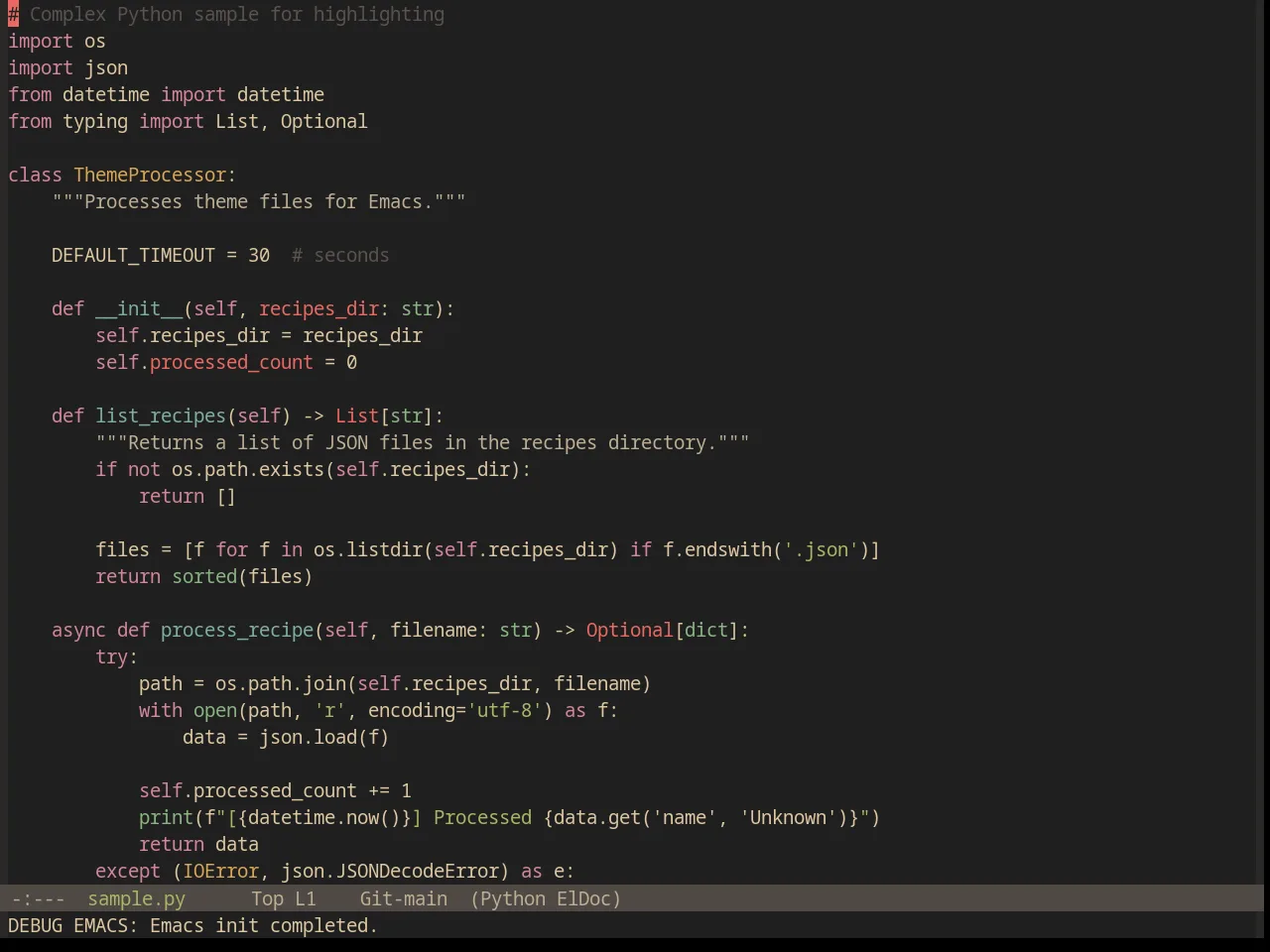 Base16 Gruvbox Material Dark Hard Theme in python-mode