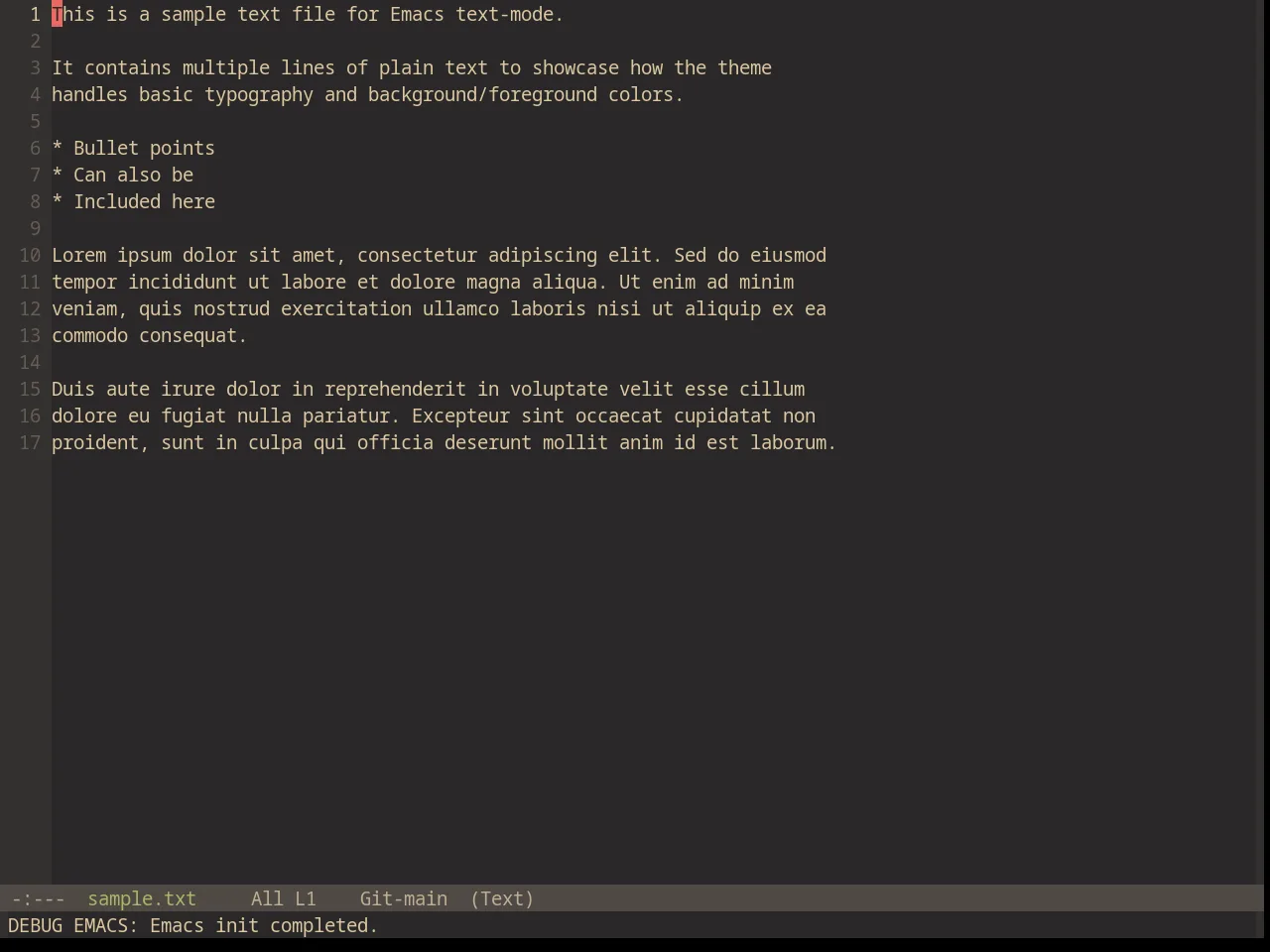Base16 Gruvbox Material Dark Medium Theme in text-mode