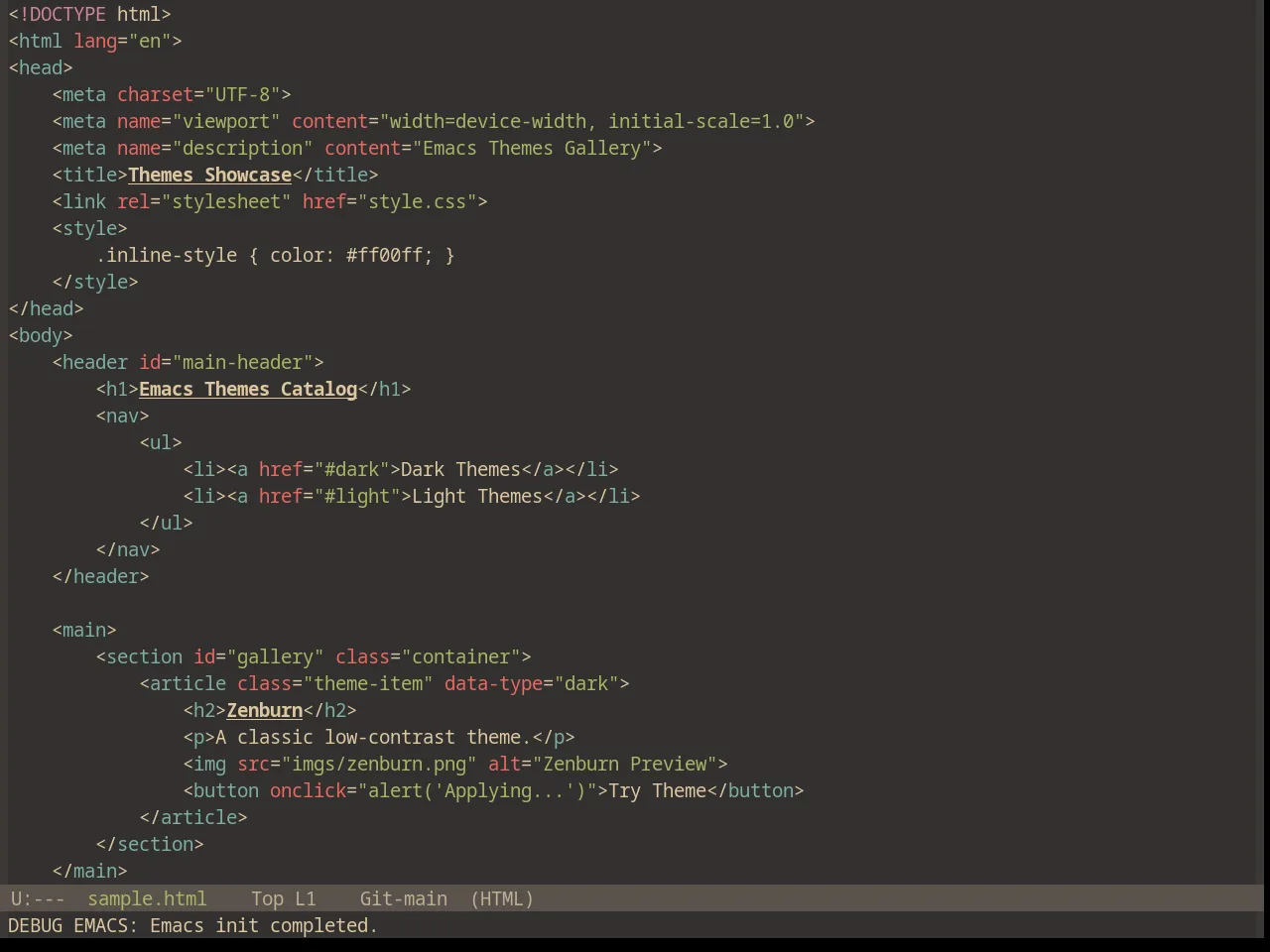 Base16 Gruvbox Material Dark Soft Theme in html-mode