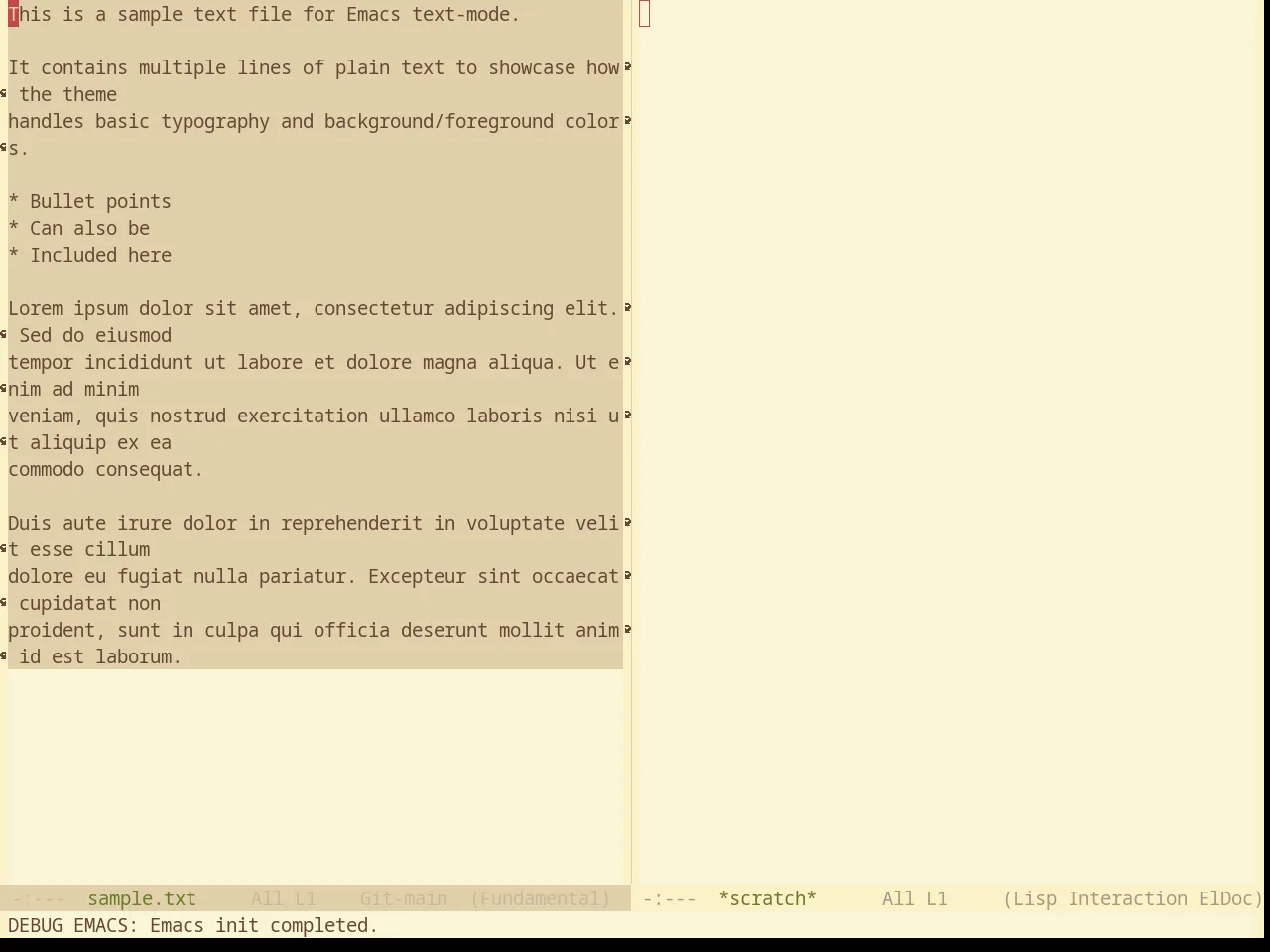 Base16 Gruvbox Material Light Hard Theme in fundamental-mode