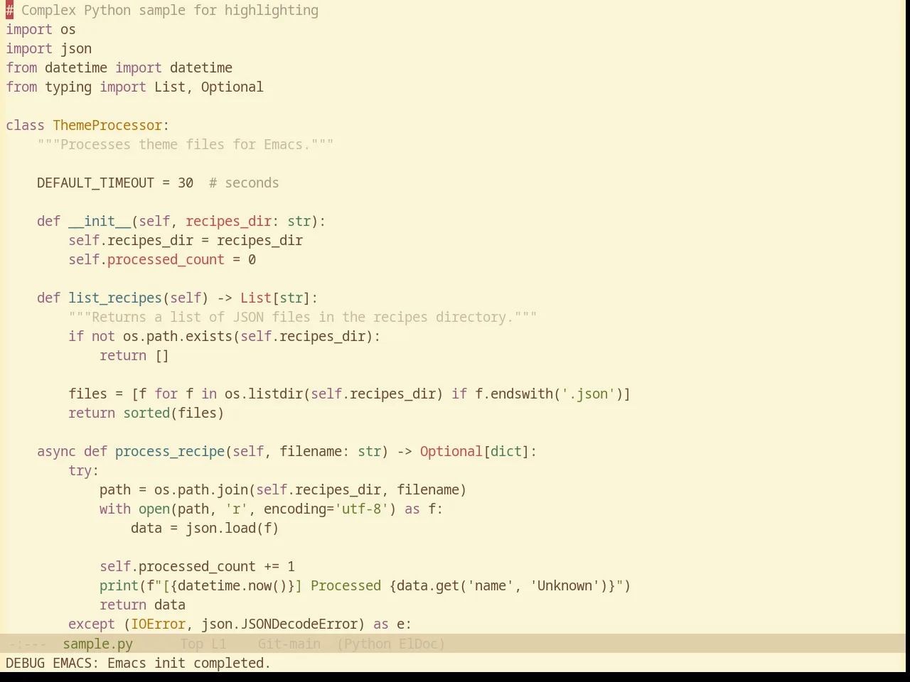 Base16 Gruvbox Material Light Hard Theme in python-mode