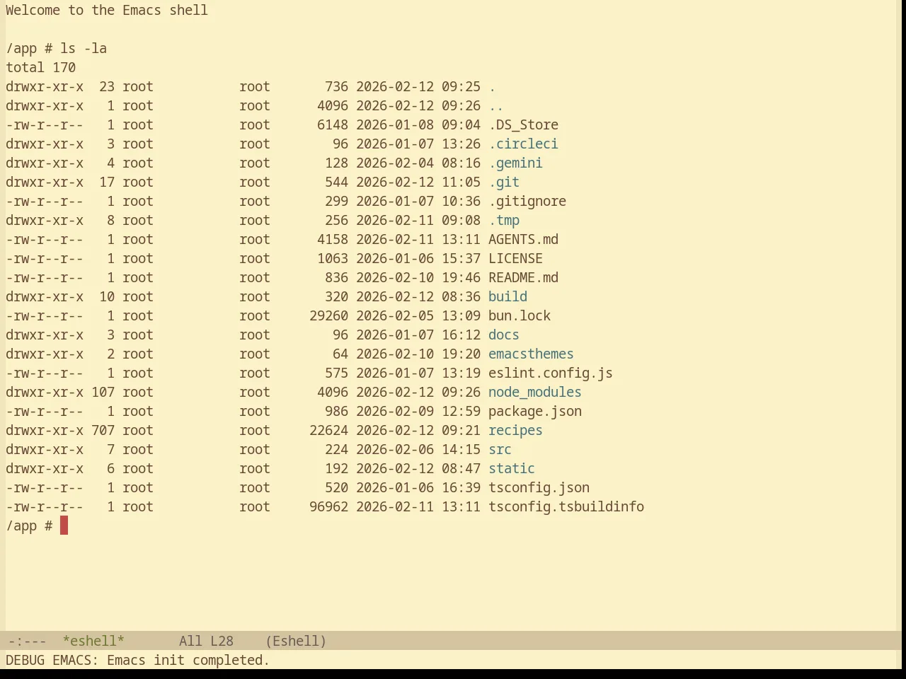 Base16 Gruvbox Material Light Medium Theme in eshell