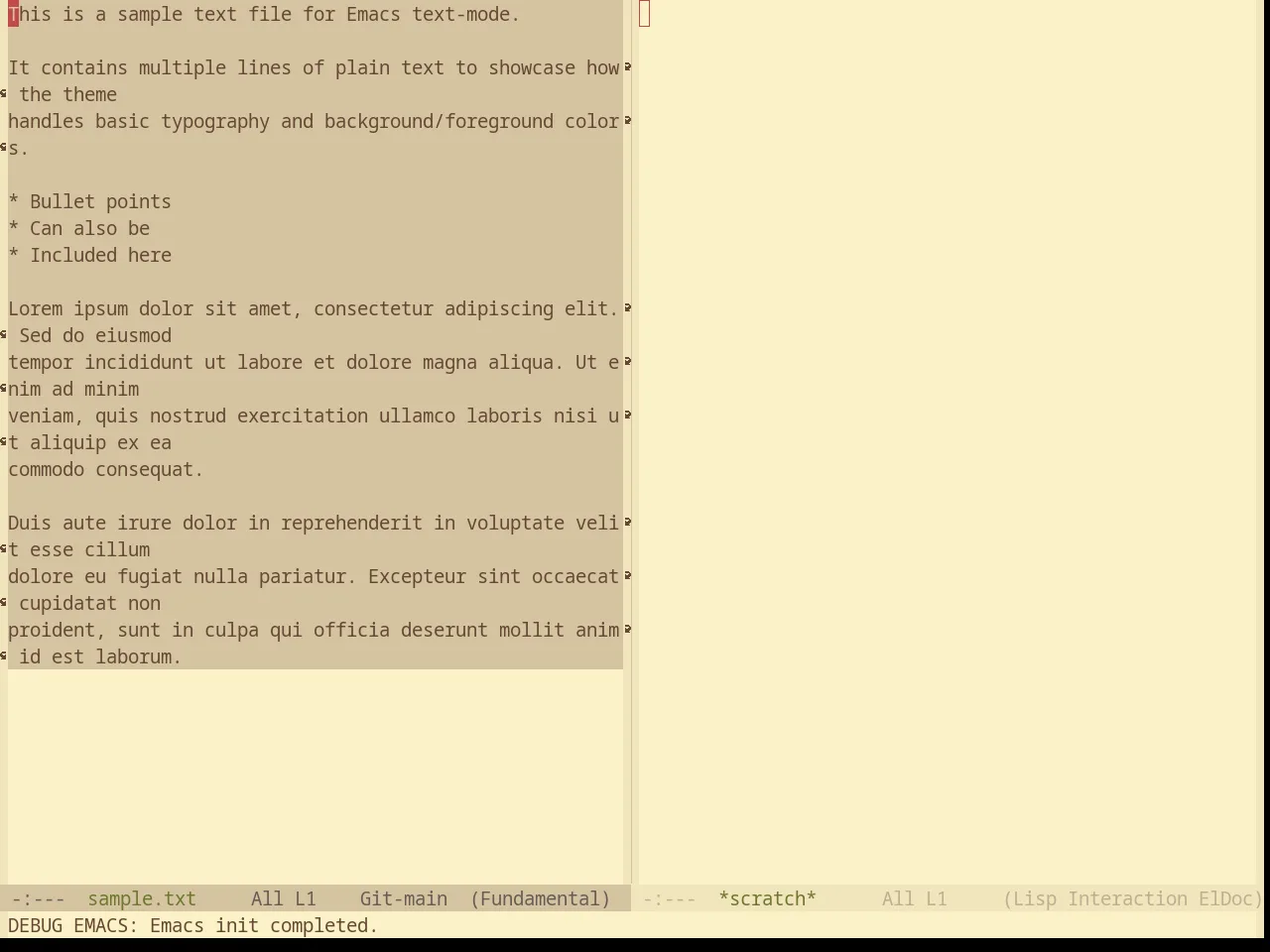 Base16 Gruvbox Material Light Medium Theme in fundamental-mode