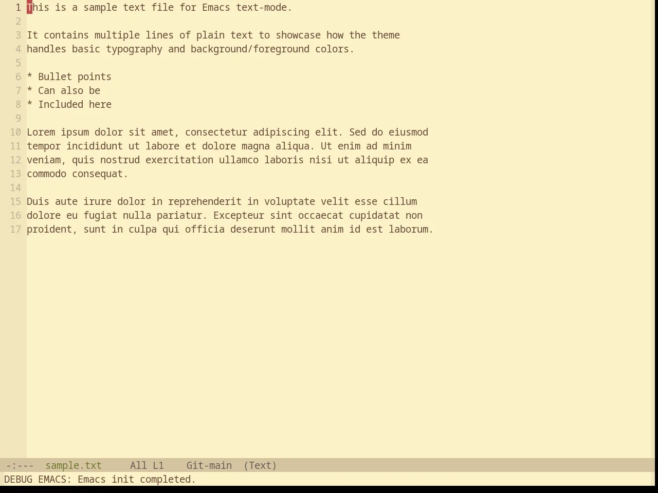 Base16 Gruvbox Material Light Medium Theme in text-mode