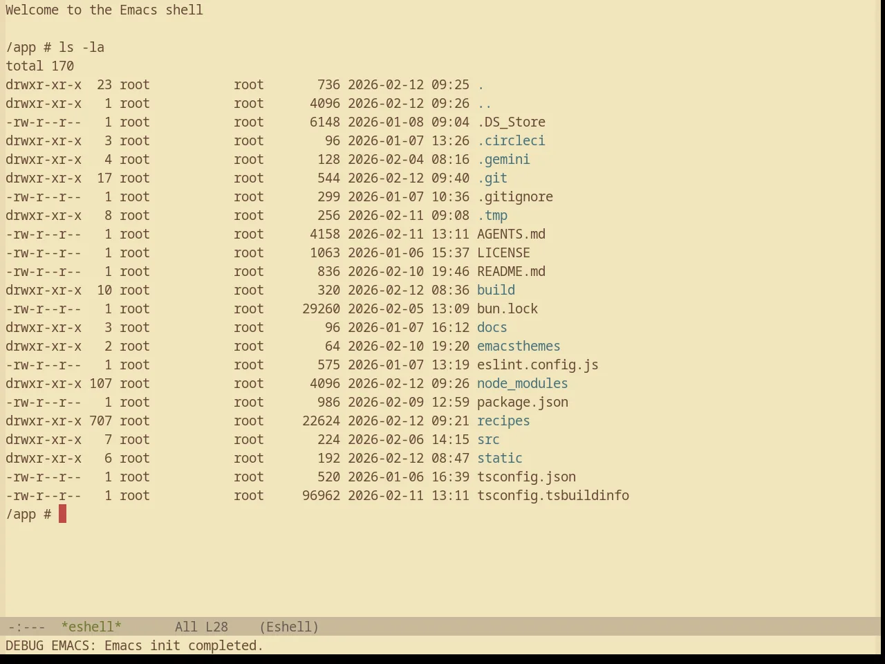 Base16 Gruvbox Material Light Soft Theme in eshell