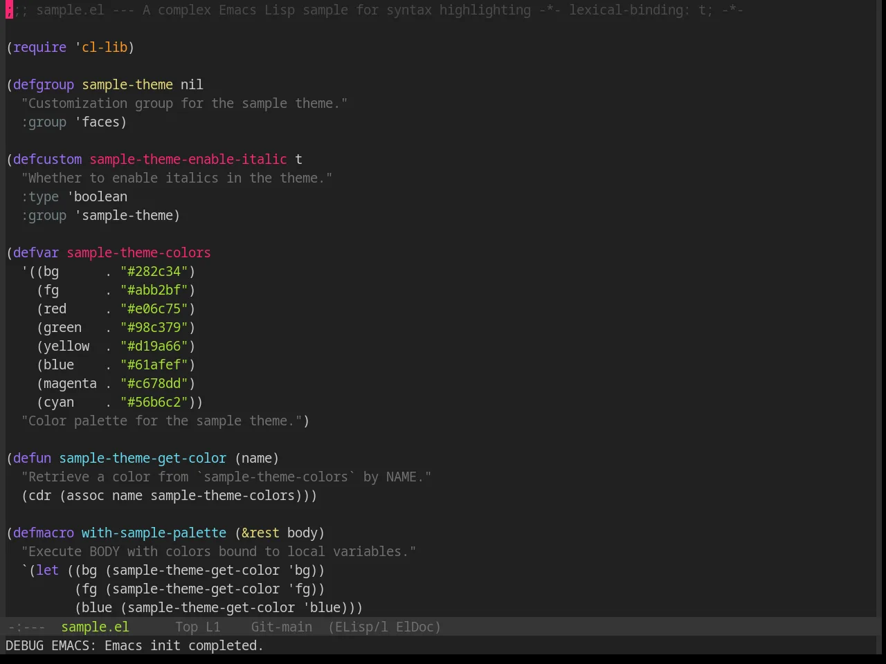 Base16 Hardcore Theme in emacs-lisp-mode