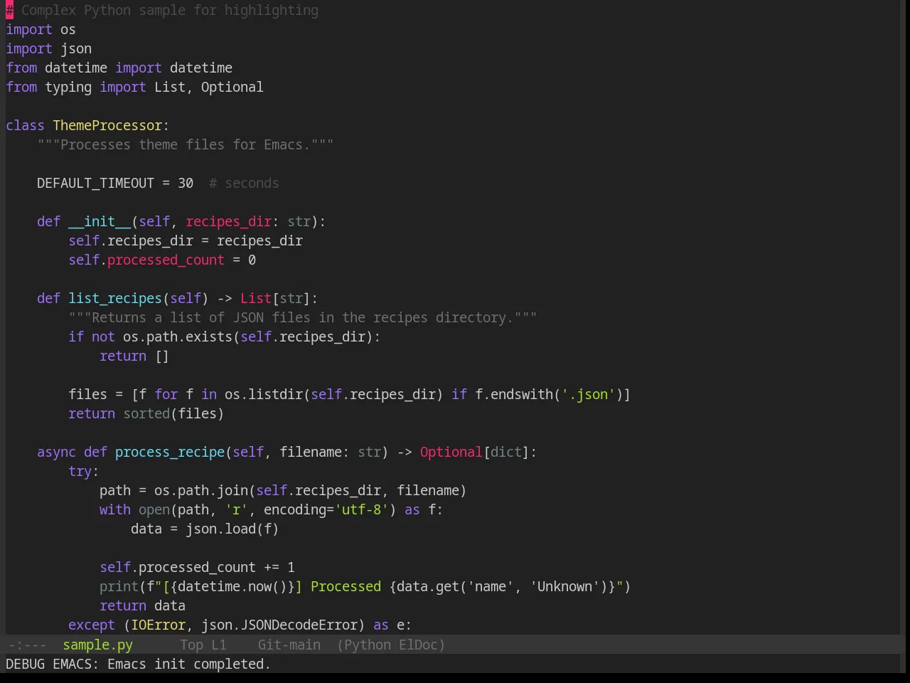 Base16 Hardcore Theme in python-mode